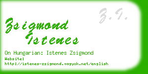 zsigmond istenes business card